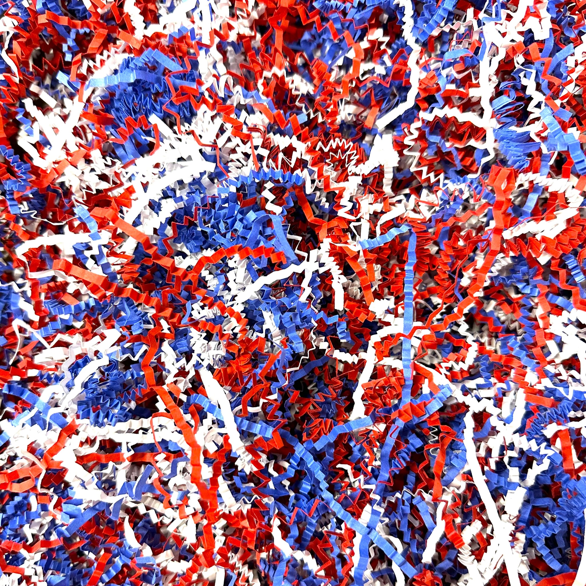 1 Pound of USA Themed Crinkle Paper Shred for Gift Baskets and