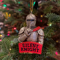 
              Silent Knight Funny Play on Words Christmas Ornament
            