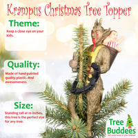 
              Creepy Krampus Tree Topper for Christmas or Halloween Trees - Large 10"
            