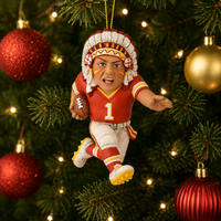
              Football Playing Native American Sports Collectable Christmas Ornament
            