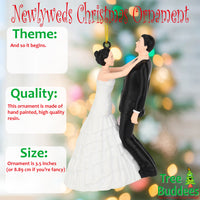 
              Funny Bride & Groom Marriage Ornament Newlyweds Gift - Also Hilarious Wedding Cake Topper
            