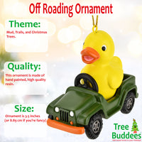 
              Off Roading Rubber Ducky Cute SUV Christmas Ornament
            