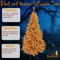 
              30% Off Sale! - Black and Orange Halloween / Fall Colored Christmas Tree 6 Feet Tall
            