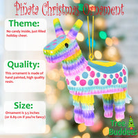 
              Colorful Donkey Party Piñata Christmas Ornament
            