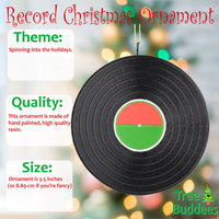
              Personalizable Record Turntable Music Christmas Ornament
            