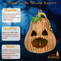 
              Rotten Pumpkin Jack-o'-lantern Halloween Ornament Decoration
            