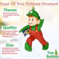 
              Super Elf Bros Fun & Unique Gamer Christmas Ornaments
            