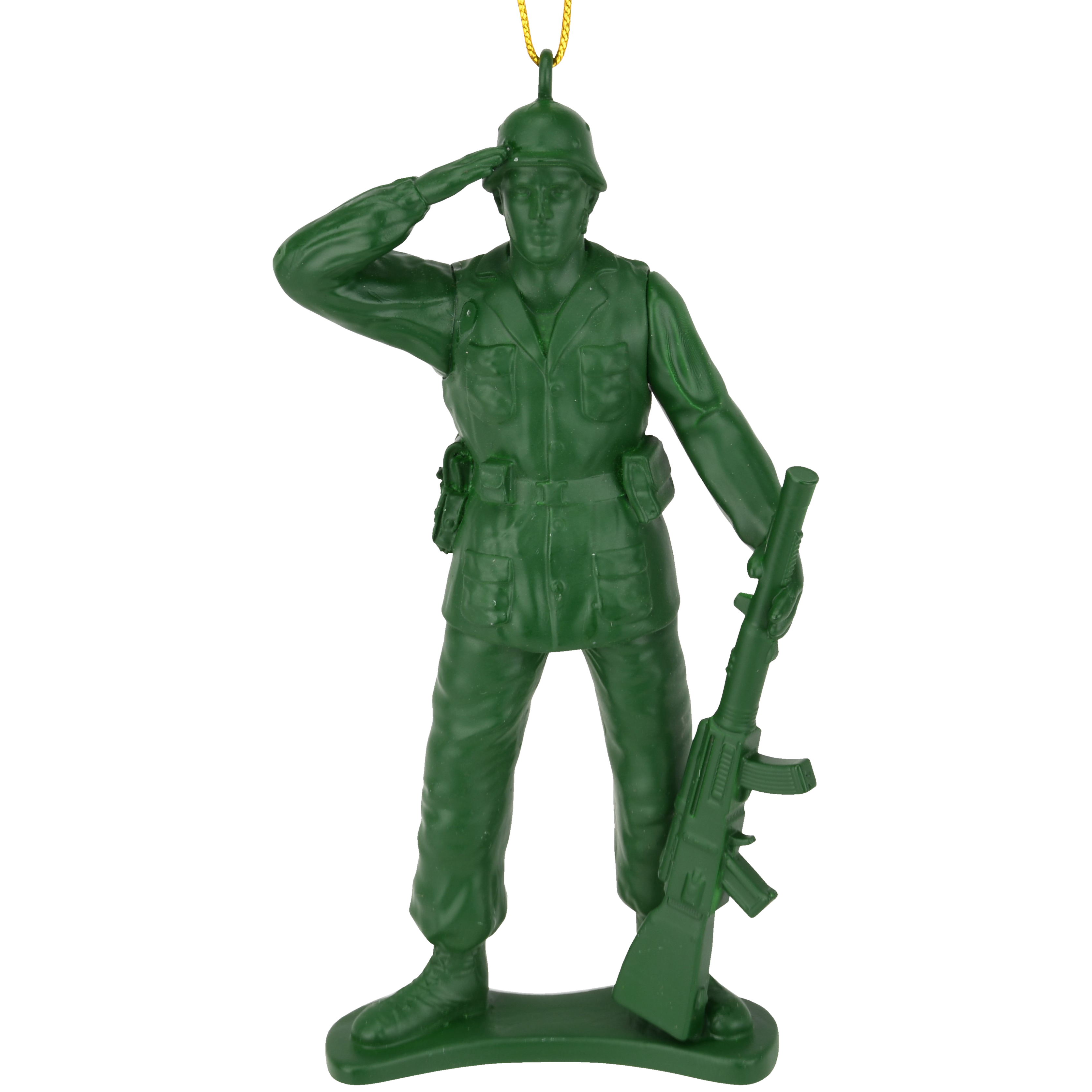 Green Toy Soldier Christmas Ornament Vintage Army Man