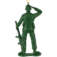 
              Green Toy Soldier Christmas Ornament Vintage Army Man
            