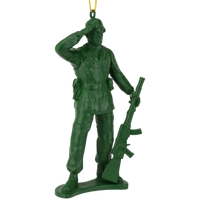 
              Green Toy Soldier Christmas Ornament Vintage Army Man
            