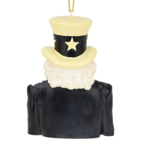 
              Uncle Sam Lighting a Cigar with $100 Bills Funny Spending Habits Ornament
            