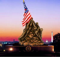 
              US Marine Corps War Memorial Iwo Jima Statue Christmas Ornament
            