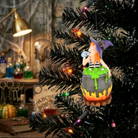 
              Witches Hot Tub Halloween Ornament Witch Drinking in Cauldron
            