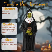 
              Creepy Zombie Nun Halloween Horror Ornament Spooky Decoration
            