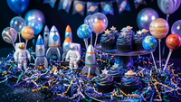 
              1 Pound of Outer Space Party Themed Crinkle Paper Shred for Gift Baskets and Packaging
            