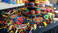 
              1 Pound of Superhero Themed Crinkle Paper Shred for Gift Baskets and Packaging
            