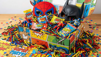 
              1 Pound of Superhero Themed Crinkle Paper Shred for Gift Baskets and Packaging
            