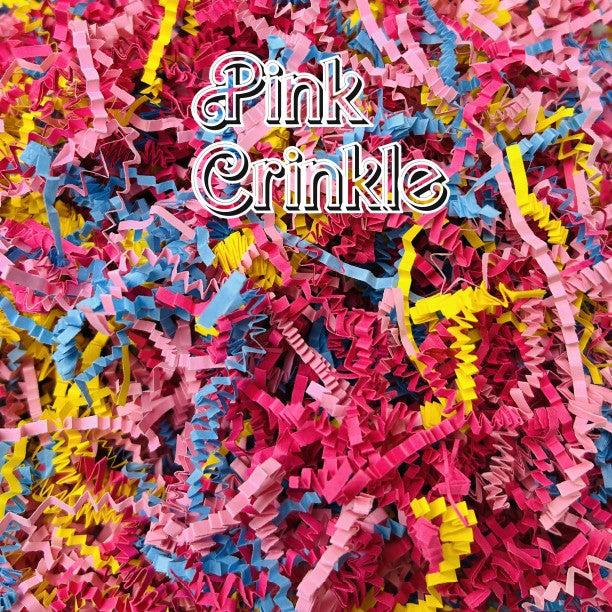 1 Pound of Pink Themed Crinkle Paper Shred for Gift Baskets and Packaging