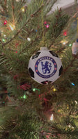 
              Tree Buddees x Chelsea F.C. Official Football Club Bauble Limited Edition Christmas Ornament - Glass Soccer Ball
            