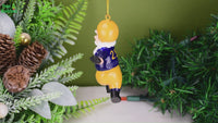 
              Touchdown Santa Christmas Sports Football Ornament (Gold & Navy)
            