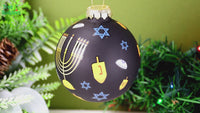 
              Hanukkah Jewish Glass Ornament Decoration
            