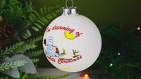 
              I'm Dreaming of a White Christmas Funny Snowman Melting Glass Ornament
            