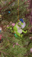 
              Puffin The Magic Dragon Funny Green Dragon Smoking Christmas Ornament
            