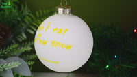 
              Don't Eat Yellow Snow Funny Glass Christmas Ornament
            