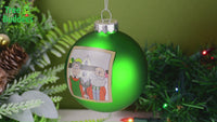 
              American Xmas Painting Glass Christmas Ornament
            