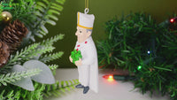 
              The Pope with a Present Cute Religious Christmas Ornament
            