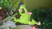 
              Puffin The Magic Dragon Funny Green Dragon Smoking Ornament
            
