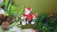 
              Biker Santa Claus Motorcycle Christmas Tree Ornament
            