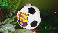 
              Tree Buddees x FC Barcelona Futbol Barça Glass Soccer Ball Ornament
            