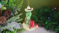 
              Cactus Christmas Tree with Cowboy Boots Cowboy Hats and Presents Ornament
            