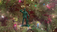 
              Green Toy Soldier Christmas Ornament Vintage Army Man
            