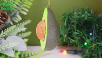 
              Sliced Avocado with Pit Christmas Ornament Food Tree Decoration
            