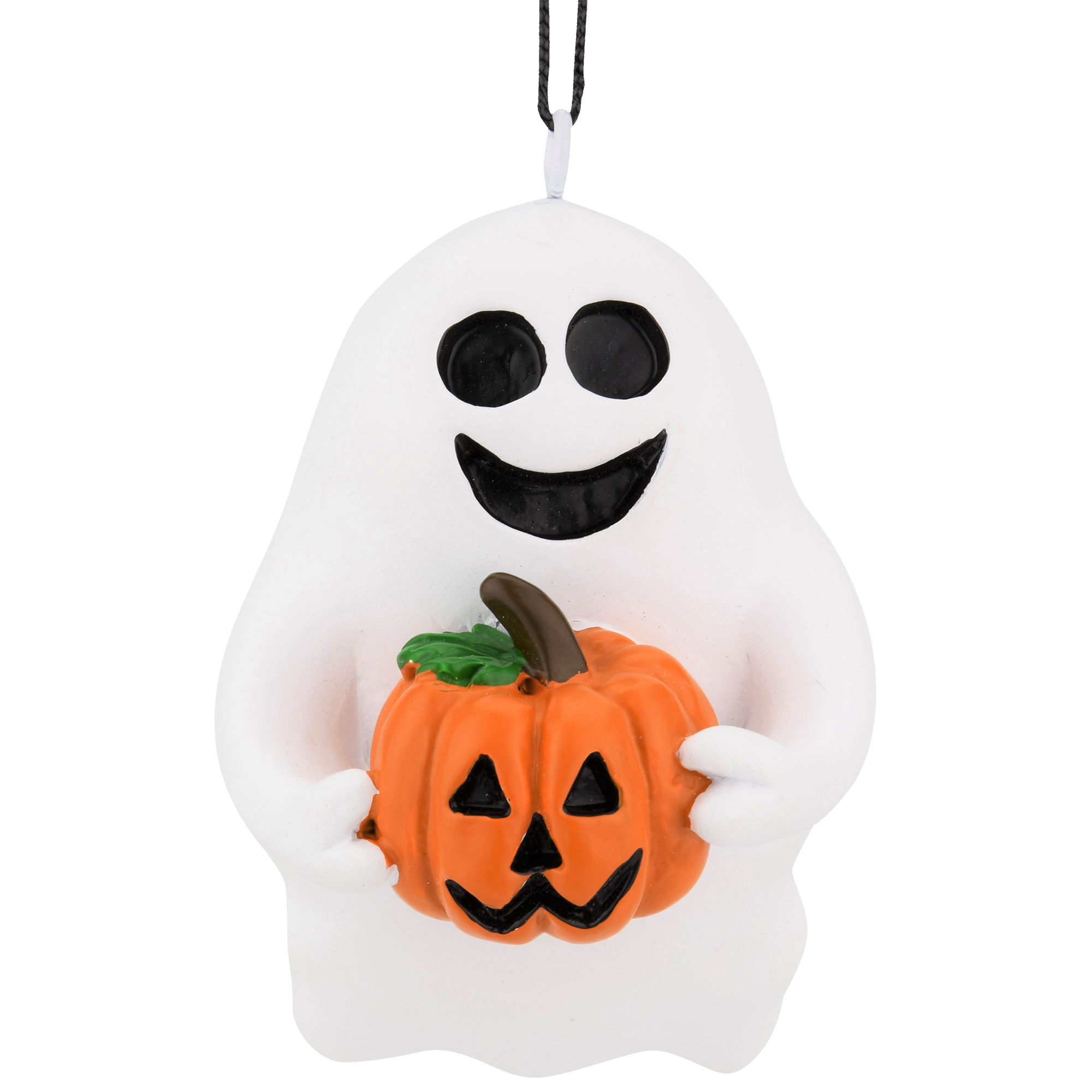 Cute Friendly Ghost with Pumpkin Halloween Ornament| Tree Buddees