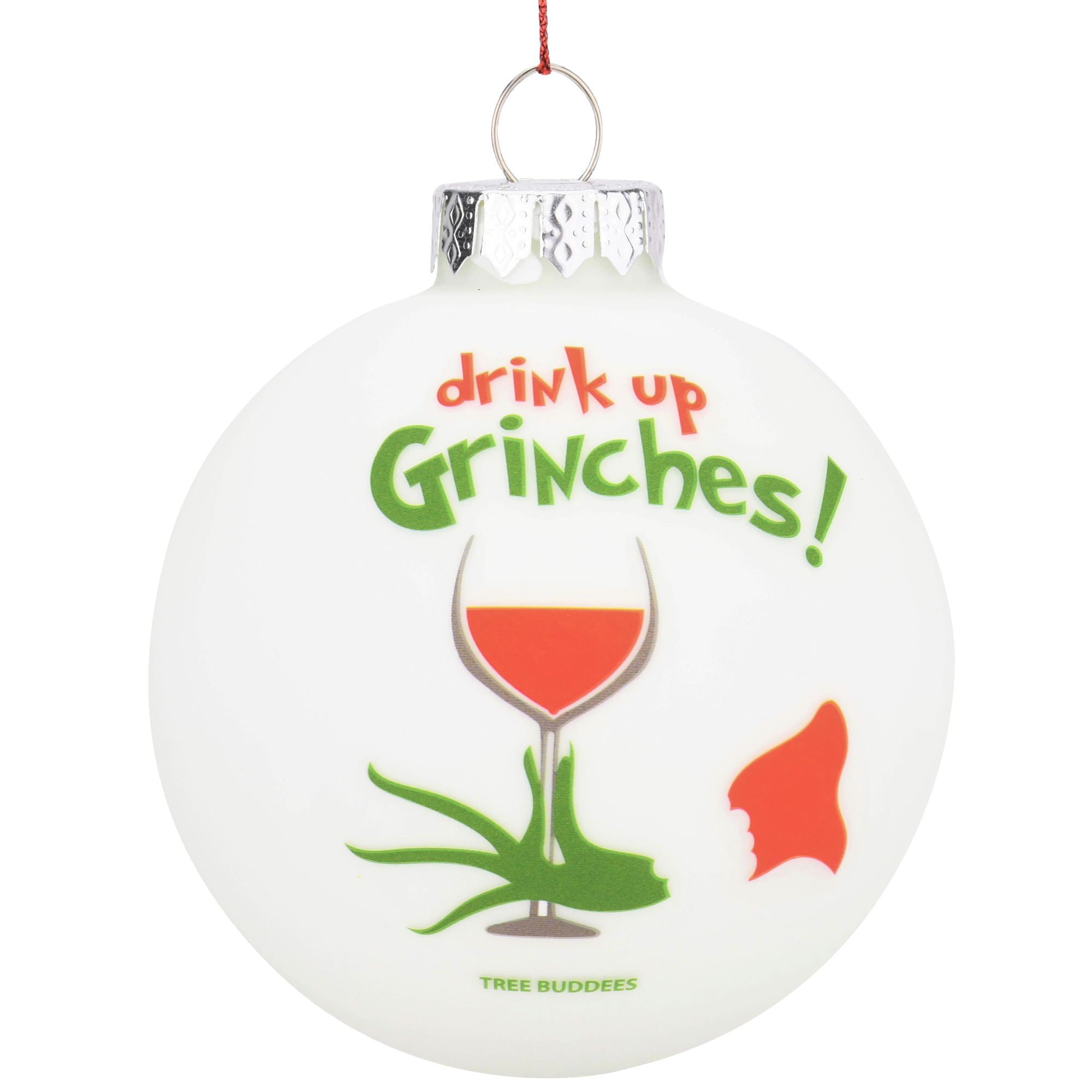 drink up grinches wine glass Drink Up Grinches! Funny Wine Glass Bulb Ornament