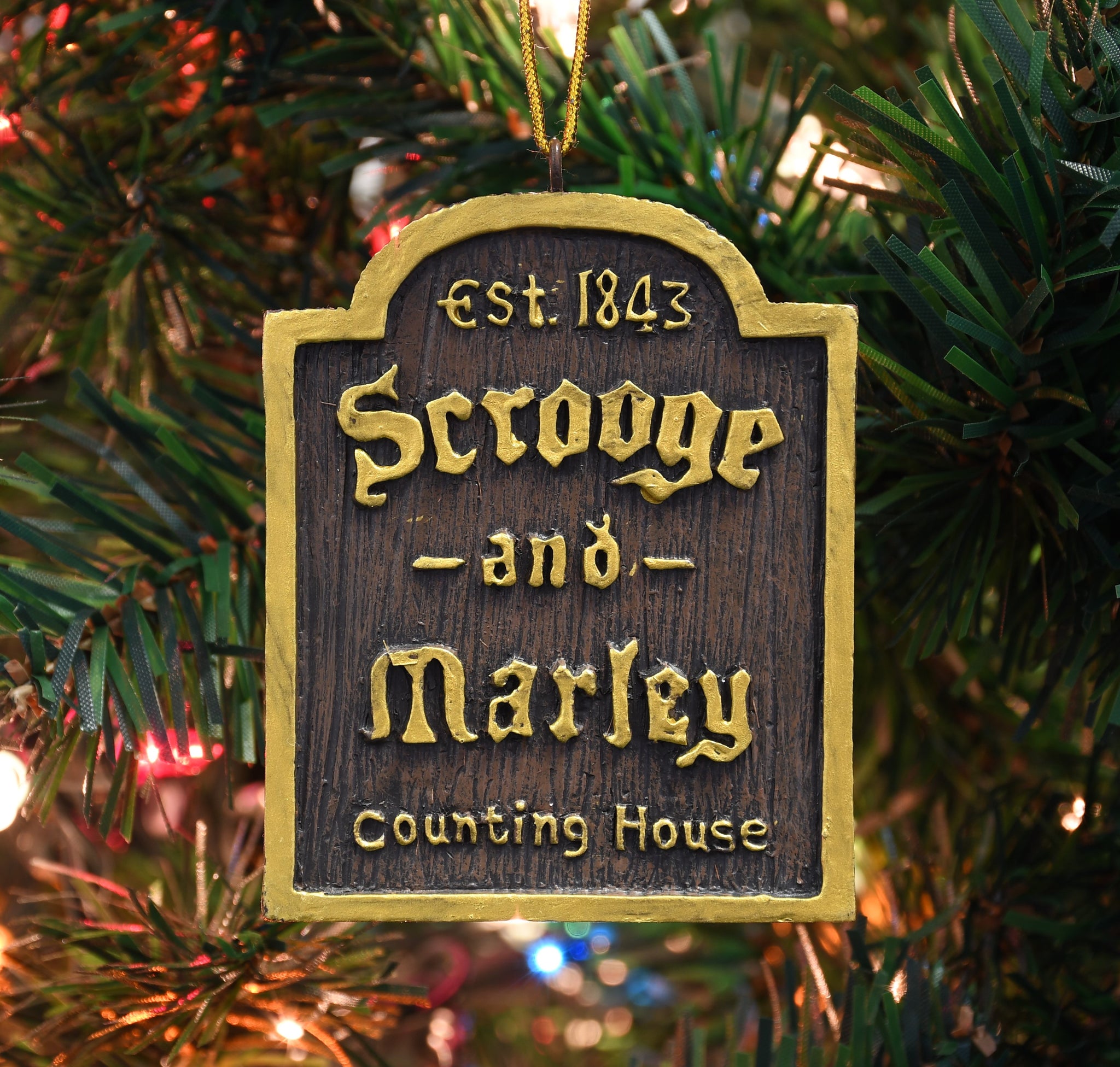 Scrooge Sign A Christmas Carol Scrooge & Marley Counting House Sign Ornament| Tree ...