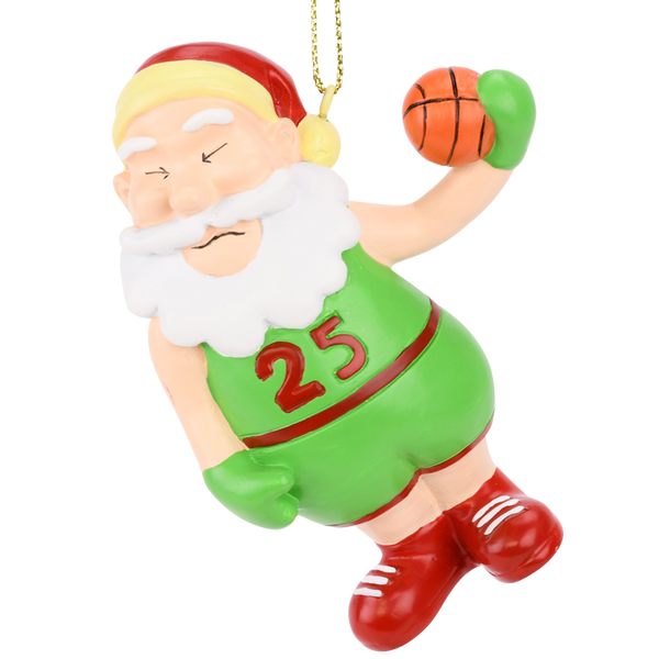 Santa playing basketball