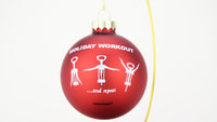 
              Wine Opener Holiday Workout Funny Glass Christmas Ornament
            