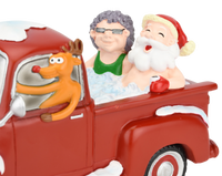 
              Santa and Mrs. Claus Partying Pickup Truck 'Hillbilly' Hot Tub 8" Decoration Figurine
            