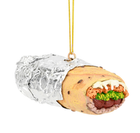 
              Burrito Wrapped in Tin Foil Food Christmas Ornament
            