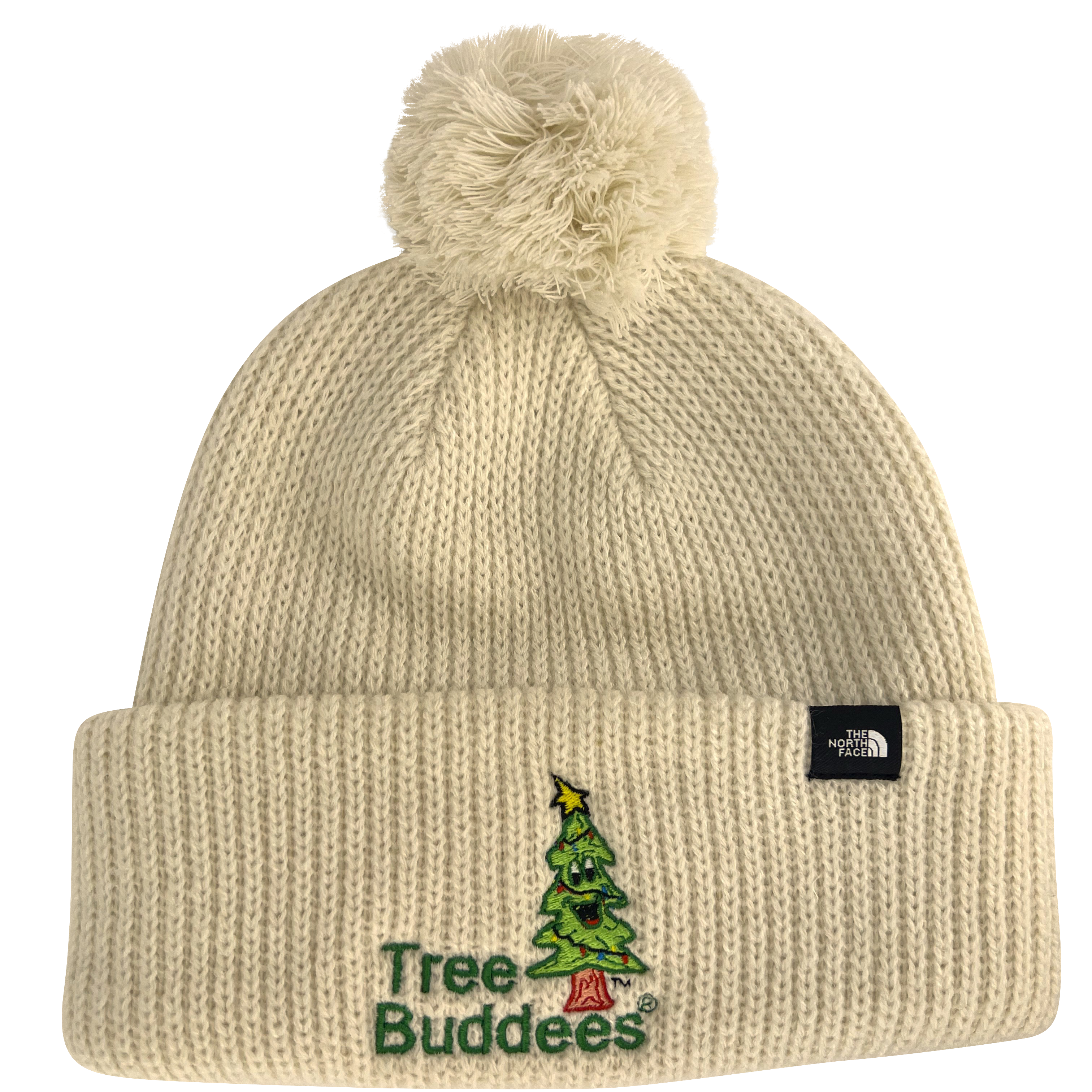 Tree Buddees Embroidered The North Face® Winter Beanie - Vintage White