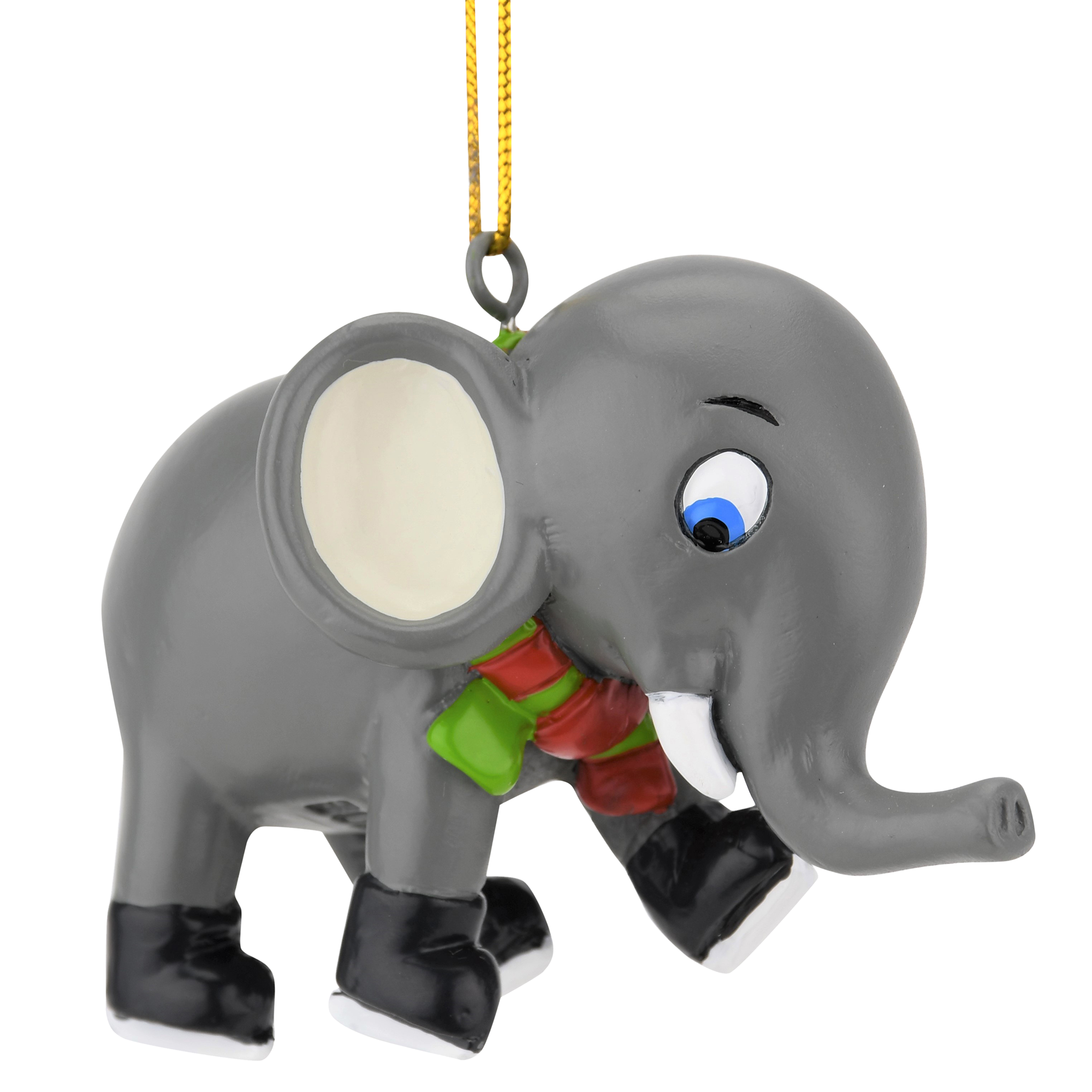 Learning to Skate Cute Elephant Ice Skating Christmas Ornament