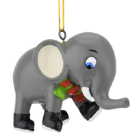 
              Learning to Skate Cute Elephant Ice Skating Christmas Ornament
            