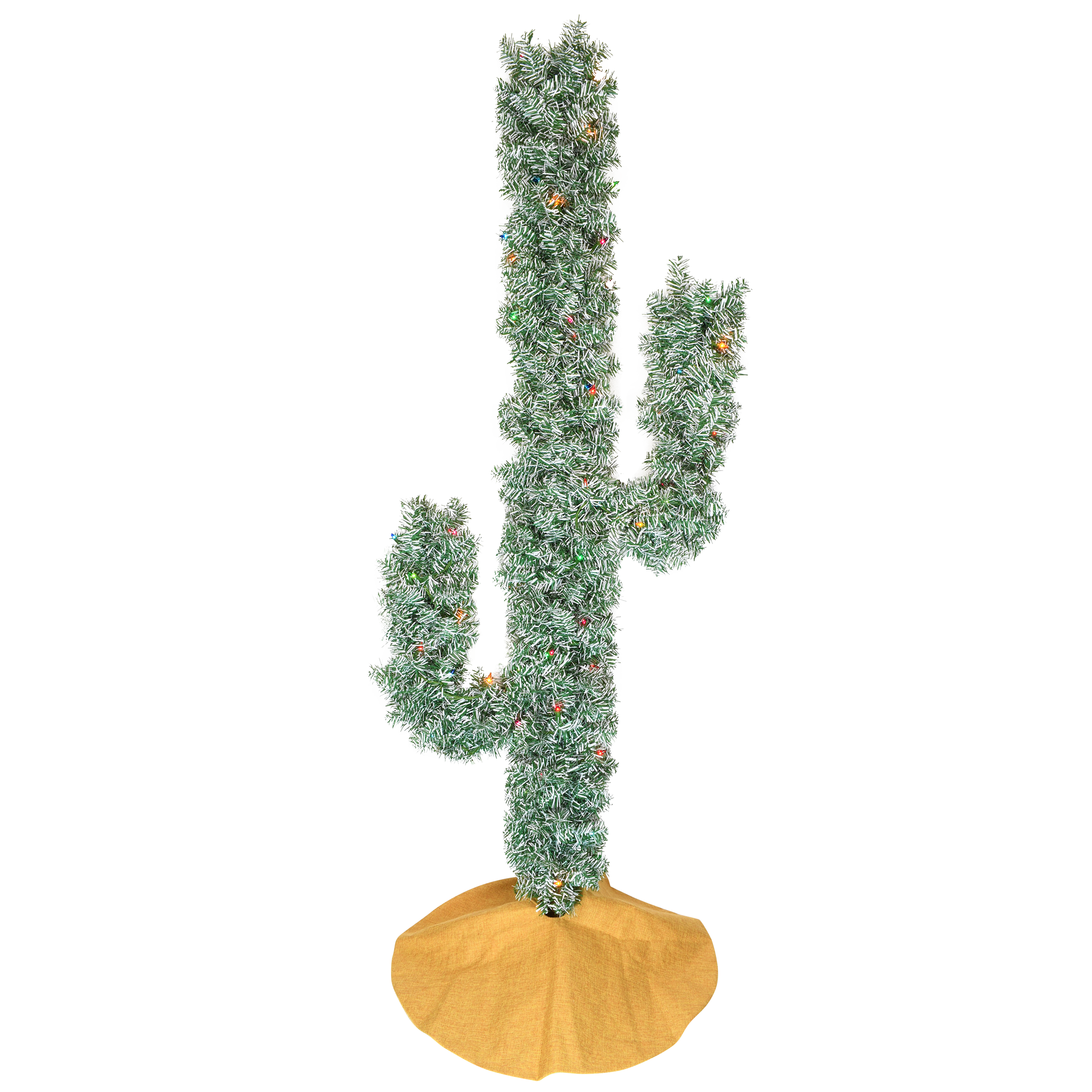Pre lit LED Lights Cactus Christmas Tree 6 Foot Tall Tree Buddees
