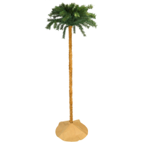 50% Off Sale! - 7 Foot Tall Palm Tree Christmas Tree with Sand Colored Skirt
