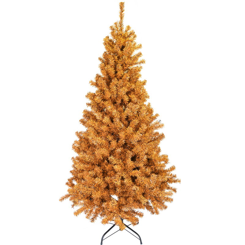 30% Off Sale! - Black and Orange Halloween / Fall Colored Christmas Tree 6 Feet Tall