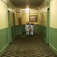 scary twins in hallway
